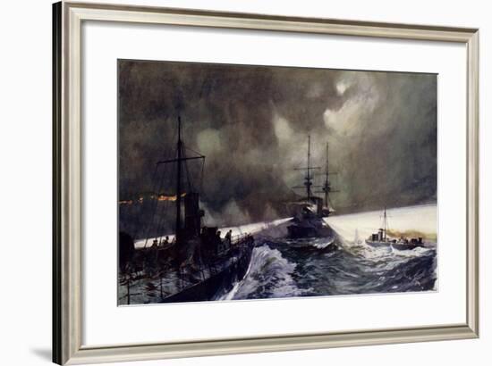 Torpedo Boats in Action at the Naval Manoeuvres-Charles Edward Dixon-Framed Giclee Print