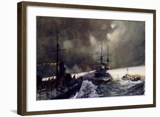 Torpedo Boats in Action at the Naval Manoeuvres-Charles Edward Dixon-Framed Giclee Print