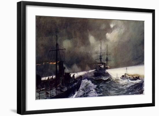 Torpedo Boats in Action at the Naval Manoeuvres-Charles Edward Dixon-Framed Giclee Print