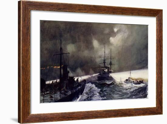 Torpedo Boats in Action at the Naval Manoeuvres-Charles Edward Dixon-Framed Giclee Print