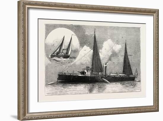 Torpedo Gun Boat, the Rattlesnake Launching Torpedoes, 1888-null-Framed Giclee Print