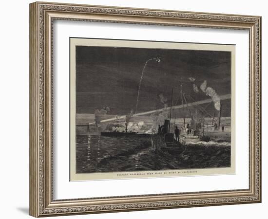 Torpedo Warfare, a Sham Fight by Night at Portsmouth-William Lionel Wyllie-Framed Giclee Print