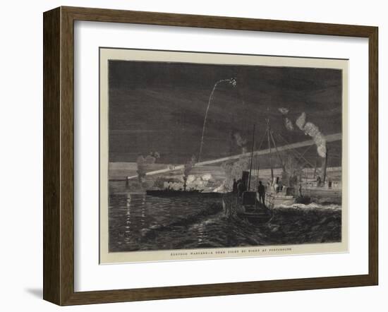 Torpedo Warfare, a Sham Fight by Night at Portsmouth-William Lionel Wyllie-Framed Giclee Print