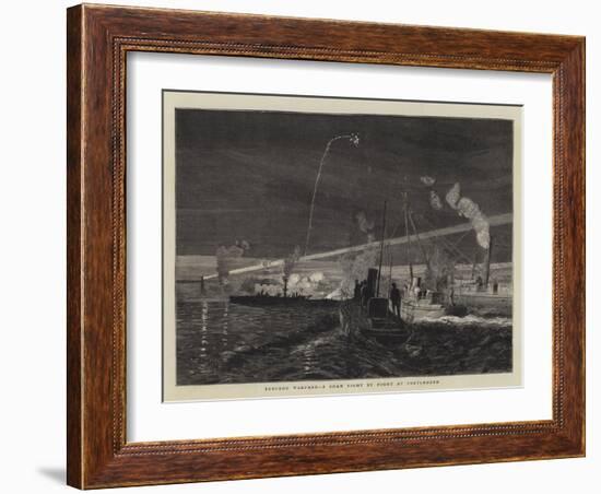 Torpedo Warfare, a Sham Fight by Night at Portsmouth-William Lionel Wyllie-Framed Giclee Print