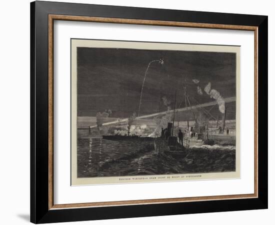 Torpedo Warfare, a Sham Fight by Night at Portsmouth-William Lionel Wyllie-Framed Giclee Print