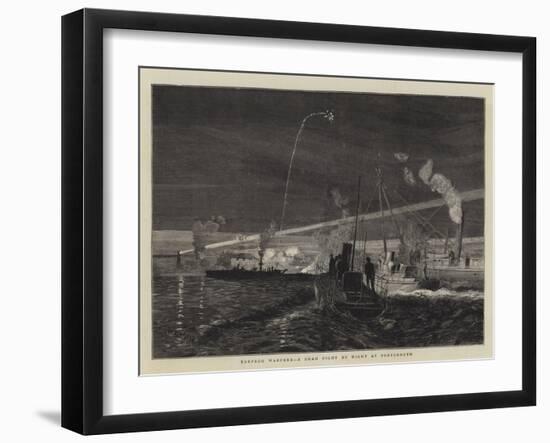 Torpedo Warfare, a Sham Fight by Night at Portsmouth-William Lionel Wyllie-Framed Giclee Print