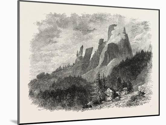 Torre D' Averan, Dolomites, Italy, 19th Century-null-Mounted Giclee Print