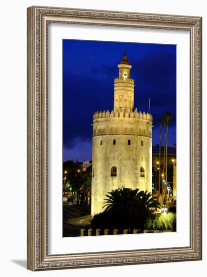 Torre Del Oro (Gold Tower), Museo Naval, Seville, Andalucia, Spain-Carlo Morucchio-Framed Photographic Print