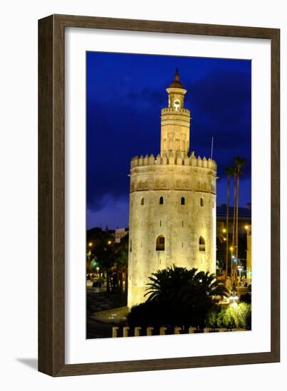 Torre Del Oro (Gold Tower), Museo Naval, Seville, Andalucia, Spain-Carlo Morucchio-Framed Photographic Print