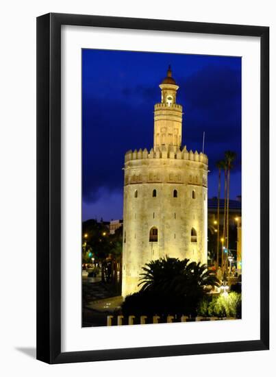 Torre Del Oro (Gold Tower), Museo Naval, Seville, Andalucia, Spain-Carlo Morucchio-Framed Photographic Print