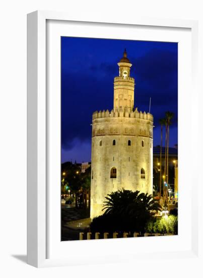 Torre Del Oro (Gold Tower), Museo Naval, Seville, Andalucia, Spain-Carlo Morucchio-Framed Photographic Print