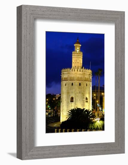 Torre Del Oro (Gold Tower), Museo Naval, Seville, Andalucia, Spain-Carlo Morucchio-Framed Photographic Print