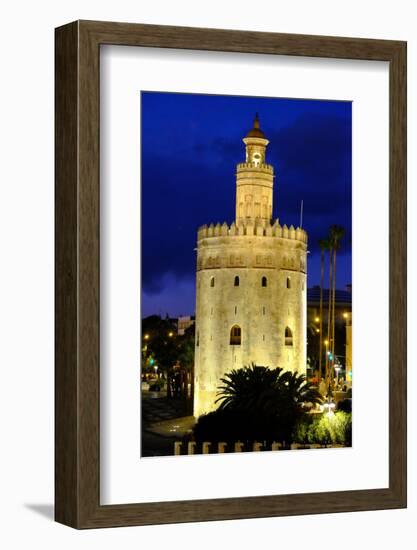 Torre Del Oro (Gold Tower), Museo Naval, Seville, Andalucia, Spain-Carlo Morucchio-Framed Photographic Print