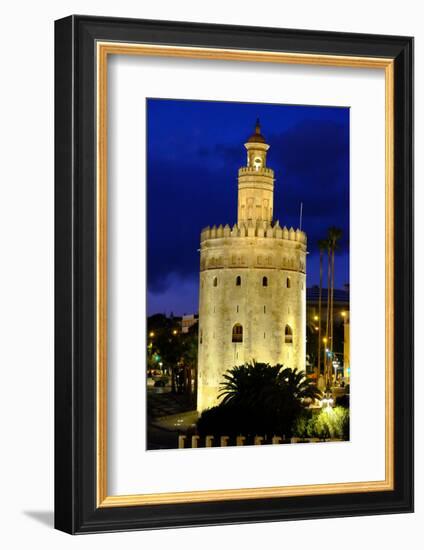 Torre Del Oro (Gold Tower), Museo Naval, Seville, Andalucia, Spain-Carlo Morucchio-Framed Photographic Print