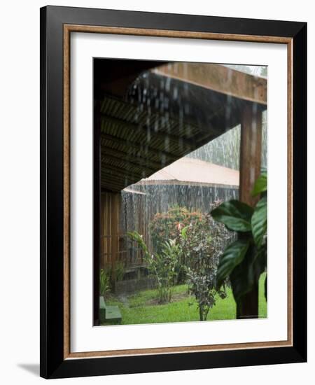 Torrential Rain, Tortuguero National Park, Caribbean Coast, Costa Rica, Central America-R H Productions-Framed Photographic Print