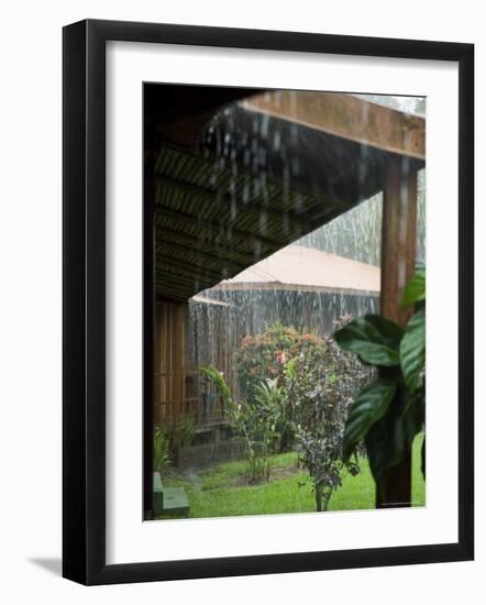 Torrential Rain, Tortuguero National Park, Caribbean Coast, Costa Rica, Central America-R H Productions-Framed Photographic Print