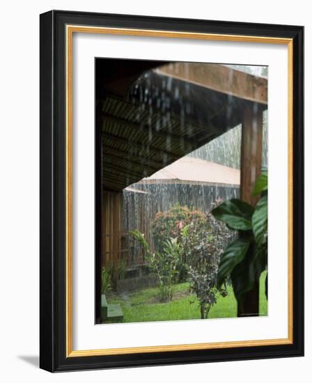 Torrential Rain, Tortuguero National Park, Caribbean Coast, Costa Rica, Central America-R H Productions-Framed Photographic Print