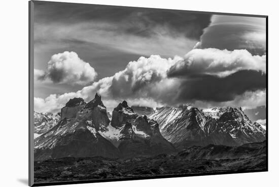 Torres Del Paine National Park, Cuernos and Clouds, Region 12, Chile, Patagonia-Howie Garber-Mounted Photographic Print