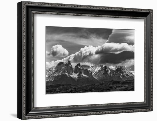 Torres Del Paine National Park, Cuernos and Clouds, Region 12, Chile, Patagonia-Howie Garber-Framed Photographic Print