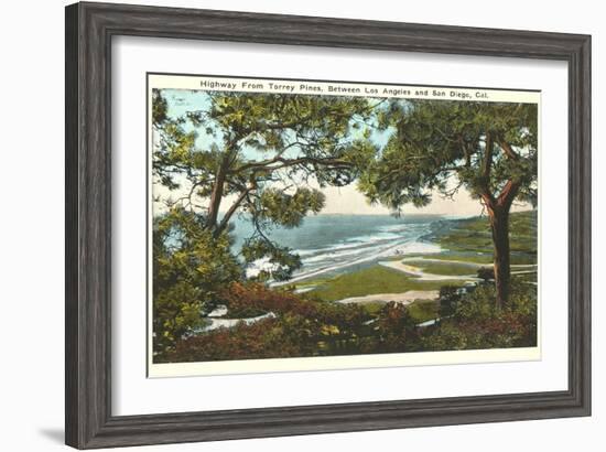 Torrey Pines Beach, San Diego County, California-null-Framed Art Print