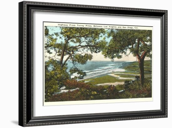 Torrey Pines Beach, San Diego County, California-null-Framed Art Print