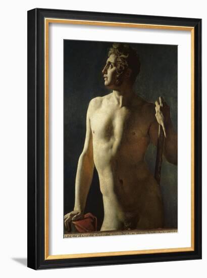 Torse ou demi-figure peinte-Jean-Auguste-Dominique Ingres-Framed Giclee Print