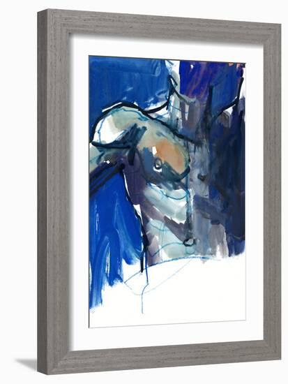 Torso, 2022, (mixed media on paper)-Mark Adlington-Framed Giclee Print