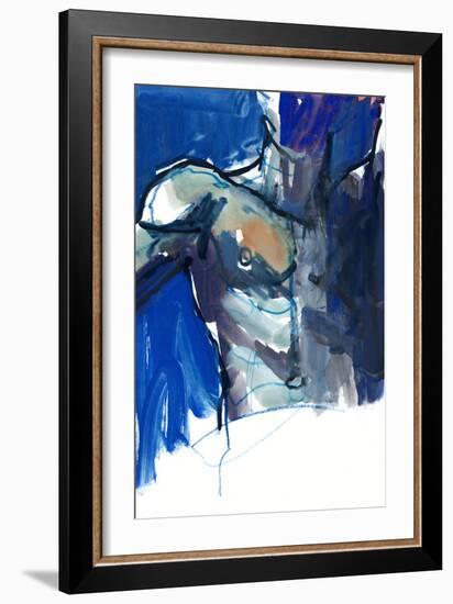 Torso, 2022, (mixed media on paper)-Mark Adlington-Framed Giclee Print