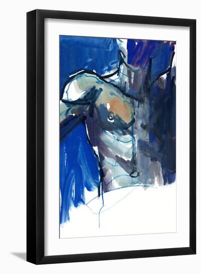 Torso, 2022, (mixed media on paper)-Mark Adlington-Framed Giclee Print