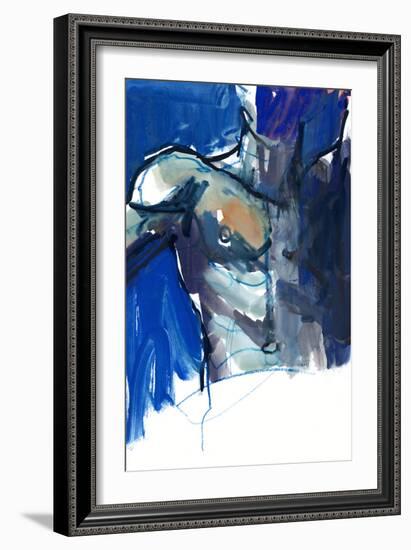 Torso, 2022, (mixed media on paper)-Mark Adlington-Framed Giclee Print