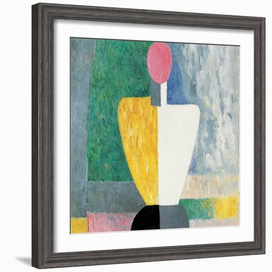 Torso (Figure with Pink Fac), 1928-1932-Kazimir Malevich-Framed Giclee Print