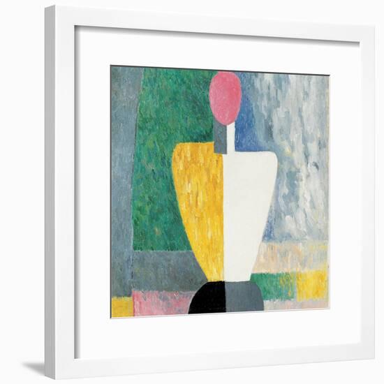 Torso (Figure with Pink Fac), 1928-1932-Kazimir Malevich-Framed Giclee Print