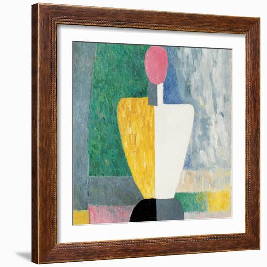 Torso (Figure with Pink Fac), 1928-1932-Kazimir Malevich-Framed Giclee Print