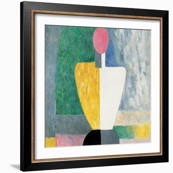 Torso (Figure with Pink Fac), 1928-1932-Kazimir Malevich-Framed Giclee Print