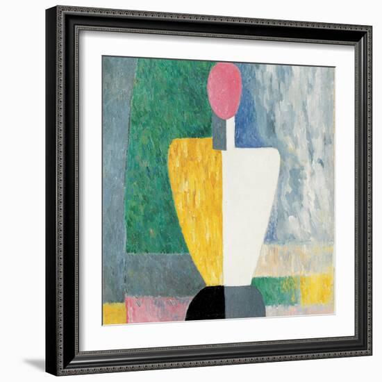 Torso (Figure with Pink Fac), 1928-1932-Kazimir Malevich-Framed Giclee Print