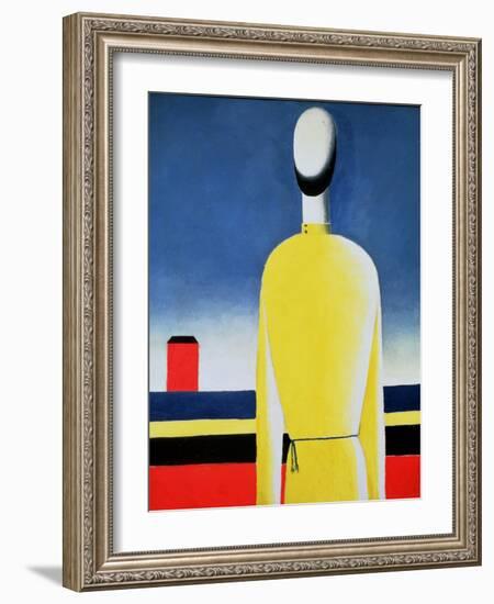 Torso in a Yellow Shirt, 1928-32-Kasimir Malevich-Framed Giclee Print