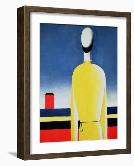 Torso in a Yellow Shirt, 1928-32-Kasimir Malevich-Framed Giclee Print