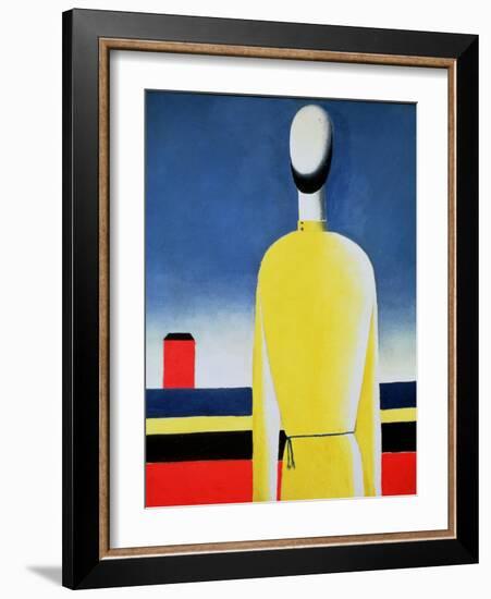 Torso in a Yellow Shirt, 1928-32-Kasimir Malevich-Framed Giclee Print