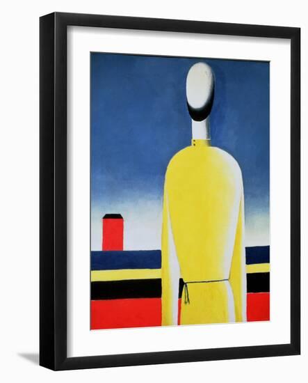 Torso in a Yellow Shirt, 1928-32-Kasimir Malevich-Framed Giclee Print