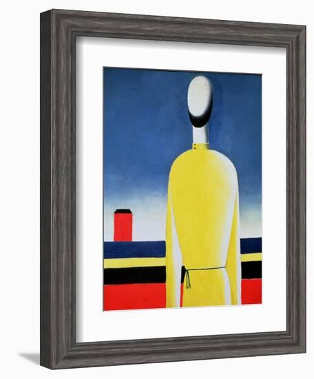 Torso in a Yellow Shirt, 1928-32-Kasimir Malevich-Framed Giclee Print