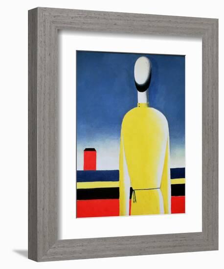 Torso in a Yellow Shirt, 1928-32-Kasimir Malevich-Framed Giclee Print