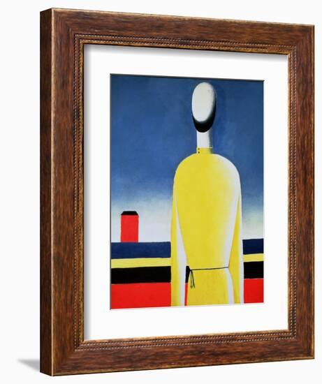 Torso in a Yellow Shirt, 1928-32-Kasimir Malevich-Framed Giclee Print