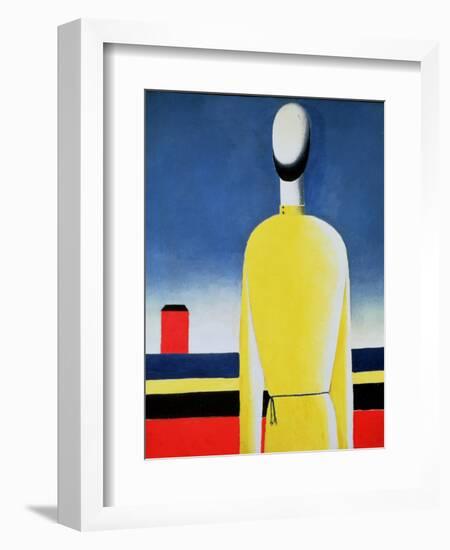 Torso in a Yellow Shirt, 1928-32-Kasimir Malevich-Framed Giclee Print