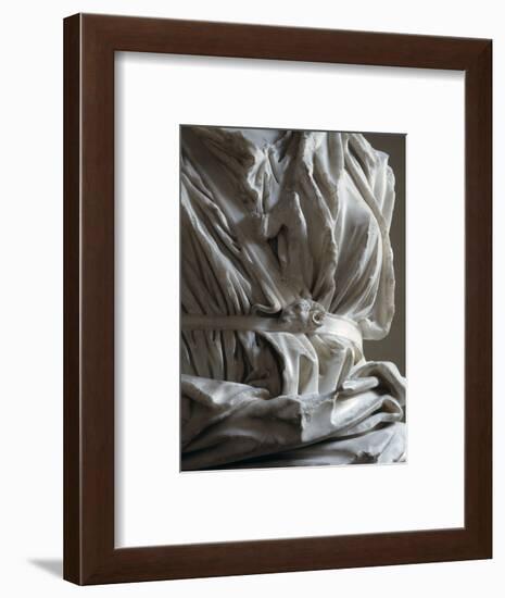 Torso of a marble statue from the Capitoline Hill, Rome, Italy-Werner Forman-Framed Photographic Print