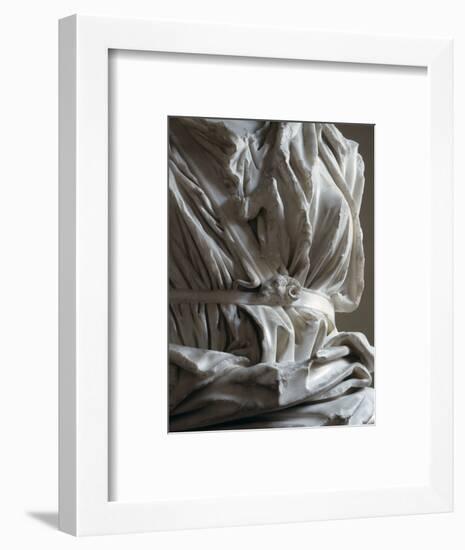 Torso of a marble statue from the Capitoline Hill, Rome, Italy-Werner Forman-Framed Photographic Print