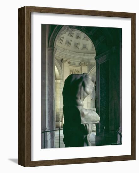 Torso of Belvedere, 1st Century BC Greek Sculpture by Athenian Apollonius in Vatican Museum-Dmitri Kessel-Framed Photographic Print