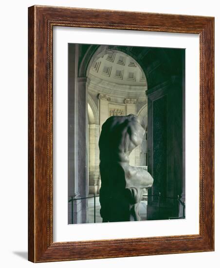 Torso of Belvedere, 1st Century BC Greek Sculpture by Athenian Apollonius in Vatican Museum-Dmitri Kessel-Framed Photographic Print