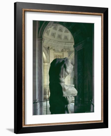 Torso of Belvedere, 1st Century BC Greek Sculpture by Athenian Apollonius in Vatican Museum-Dmitri Kessel-Framed Photographic Print