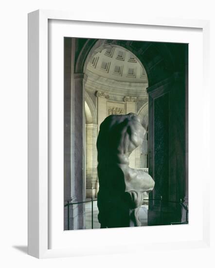 Torso of Belvedere, 1st Century BC Greek Sculpture by Athenian Apollonius in Vatican Museum-Dmitri Kessel-Framed Photographic Print