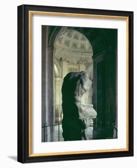 Torso of Belvedere, 1st Century BC Greek Sculpture by Athenian Apollonius in Vatican Museum-Dmitri Kessel-Framed Photographic Print